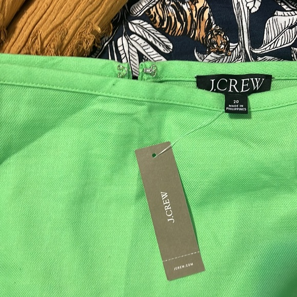NWT Jcrew Stretch Linen Blend midi pencil Skirt in Summer Lime. - Picture 3 of 4